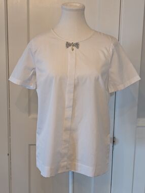 J Crew Jeweled Crystal Bow Tie Top (Like New)